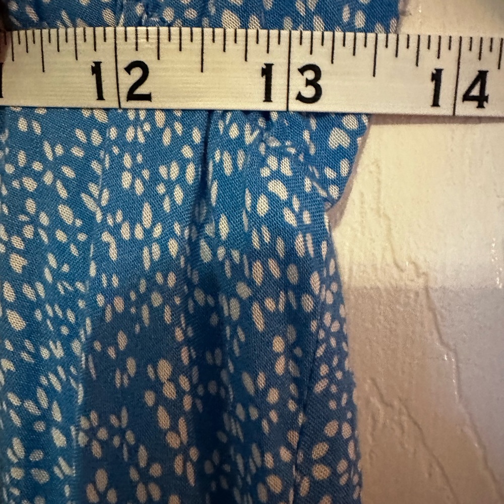 Blue Floral Farm House Maxi Long Sleeve Dress - Picture 3 of 6